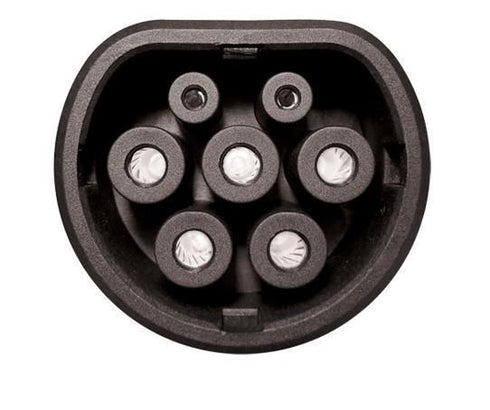EBG — Type 2 til type 2 ladekabel — Spiralkabel — 32A/3-fase — 22 kW — Type 2 hunkjønn plugg